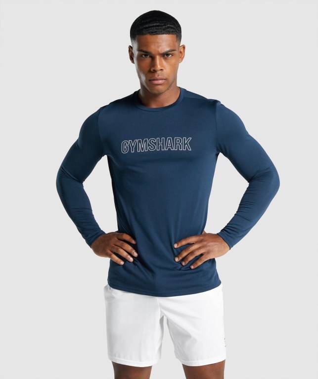 Sudaderas Gymshark Arrival Graphic Azul Marino | erAWpwsMm3E