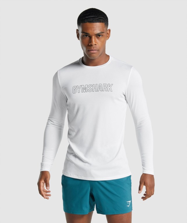 Sudaderas Gymshark Arrival Graphic Blancas | 9otKB7kvbpL