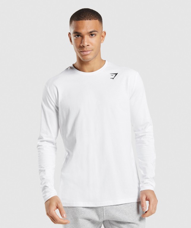 Sudaderas Gymshark Crest Blancas | 5lQaMjssRAO