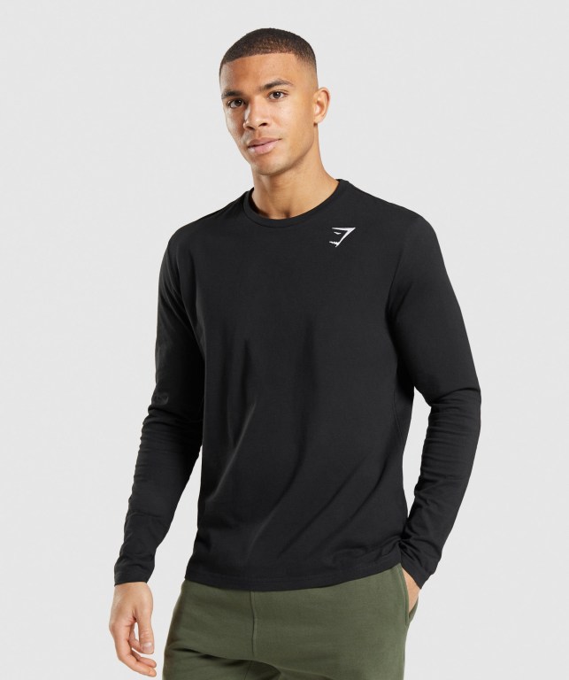 Sudaderas Gymshark Crest Negras | Z3vsfK7LoLd