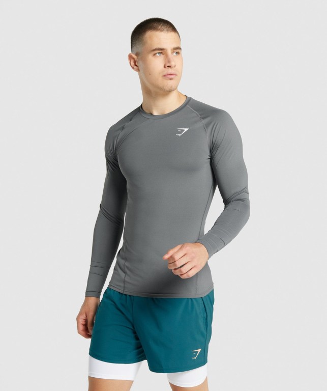 Sudaderas Gymshark Element Baselayer Gris | U672KhC9vIP