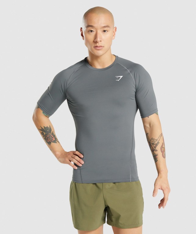 Sudaderas Gymshark Element Baselayer Gris | rPue4DbgrVa