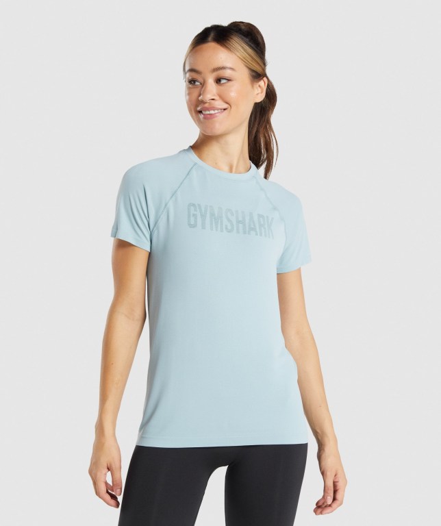 Sudaderas Gymshark Fit Seamless Loose Azules | cV1qlPlYYet