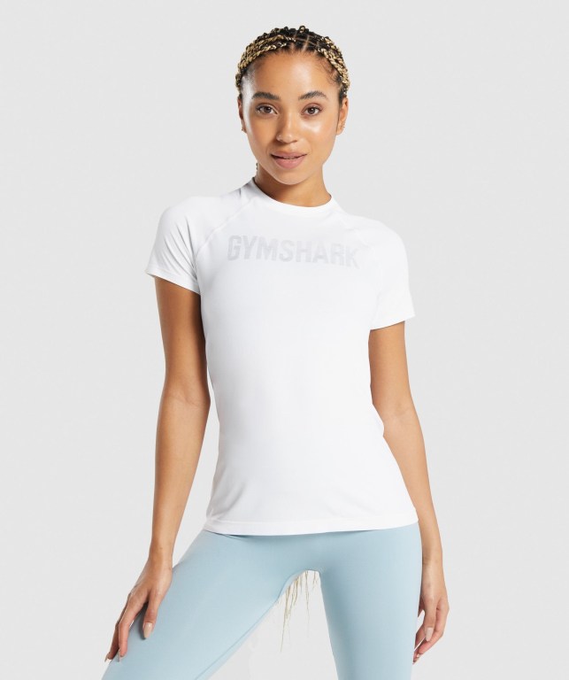 Sudaderas Gymshark Fit Seamless Loose Blancas | cL4fvBQh7Si