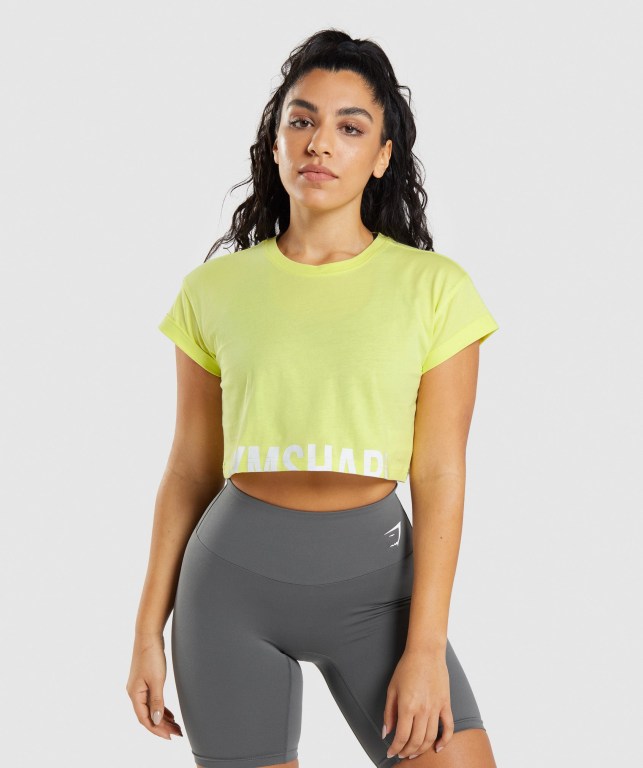 Sudaderas Gymshark Fraction Crop Top Verde | gl1C88B8fQB