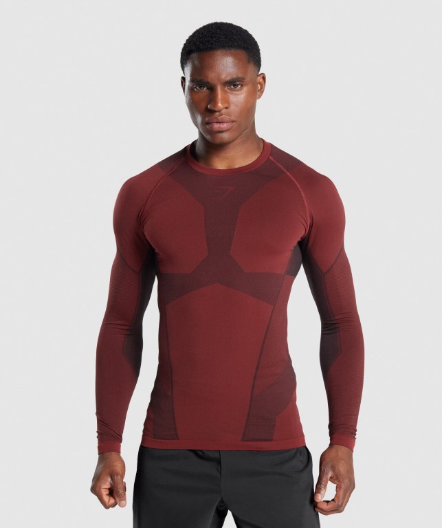 Sudaderas Gymshark Free Force Seamless Burdeos | TRBDrgvdFKw