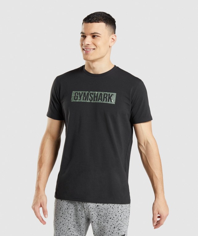 Sudaderas Gymshark Micro Print Block Infill Negras | BfAIOsiKz7Q