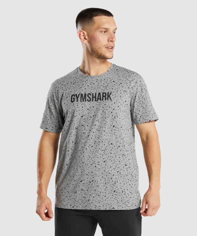 Sudaderas Gymshark Micro Print Gris Claro | zb7xm5bv4Z7