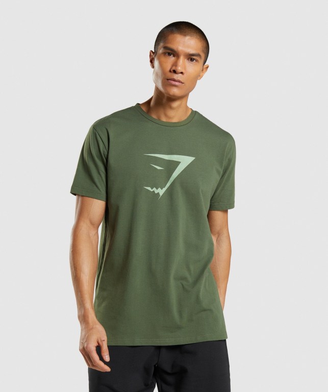 Sudaderas Gymshark Sharkhead Infill Verde | Z4Yvla1w2zz