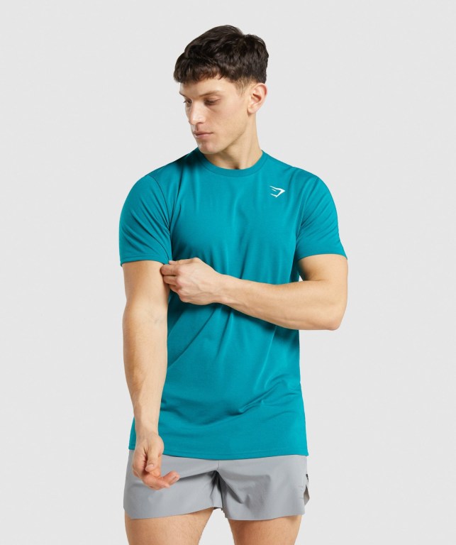 Sudaderas Gymshark Sports Turquesa | H8qujh6ROTB