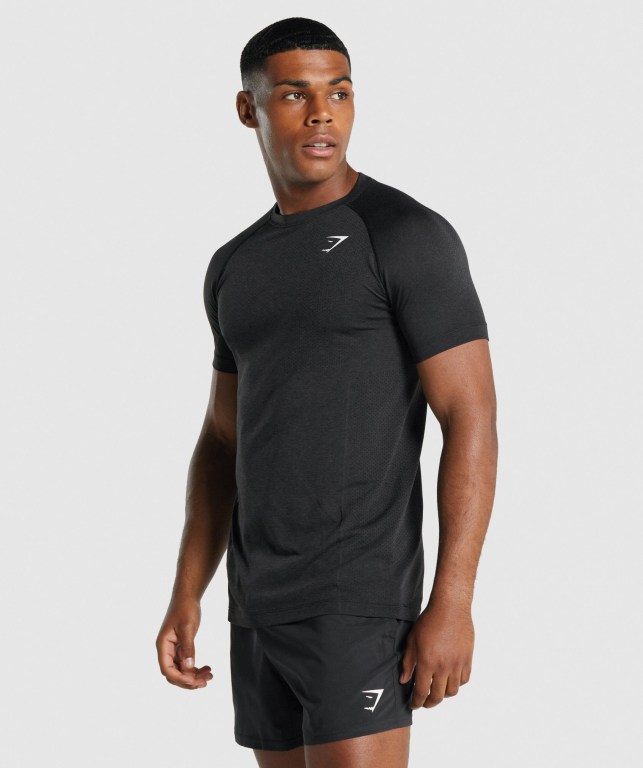 Sudaderas Gymshark Vital Light seamless Negras | 9pKgWZsAw12