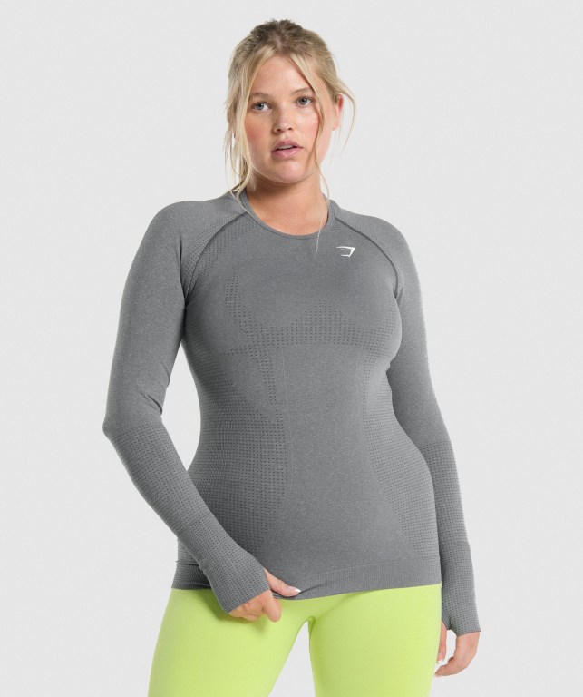 Sudaderas Gymshark Vital Seamless 2.0 Top Gris | DV5oiNI5ojX