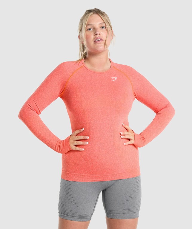 Sudaderas Gymshark Vital Seamless 2.0 Top Naranjas | jCOwx7mMRgt