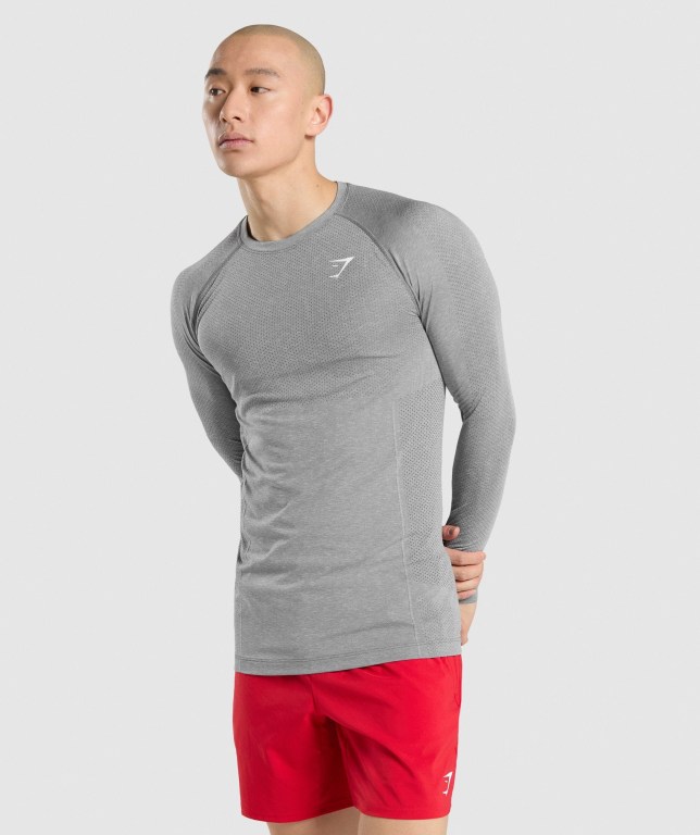 Sudaderas Gymshark Vital Seamless Gris | tRLkuFkDcL6