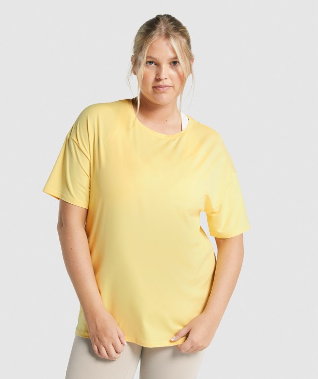 Sudaderas Gymshark Whitney Oversized Amarillo | qNx8QabP6k9