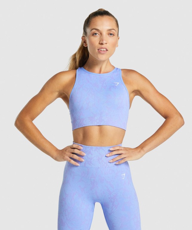 Sujetadores Deportivos Gymshark Adapt Animal Seamless Sports Bra Azules Claro | koik1pYi3Wx