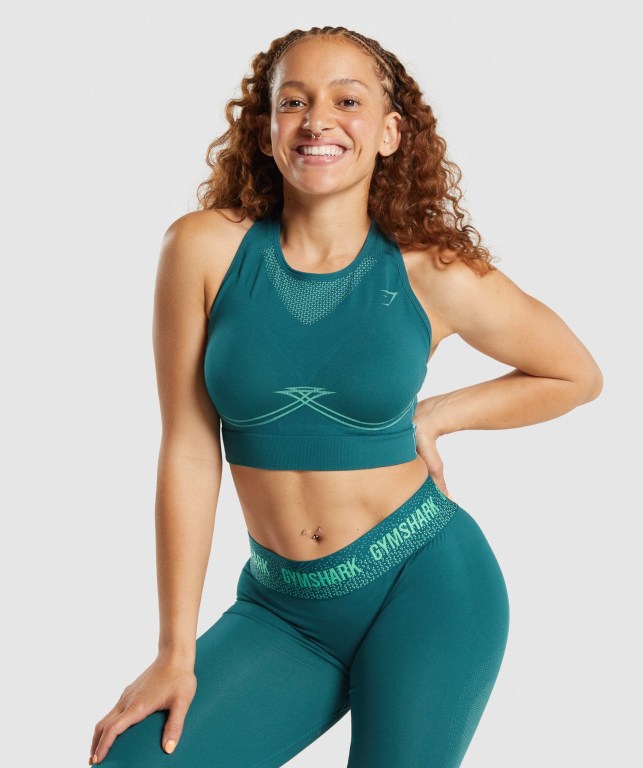 Sujetadores Deportivos Gymshark Apex Seamless Sports Bra Turquesa | b6a69XnuNph