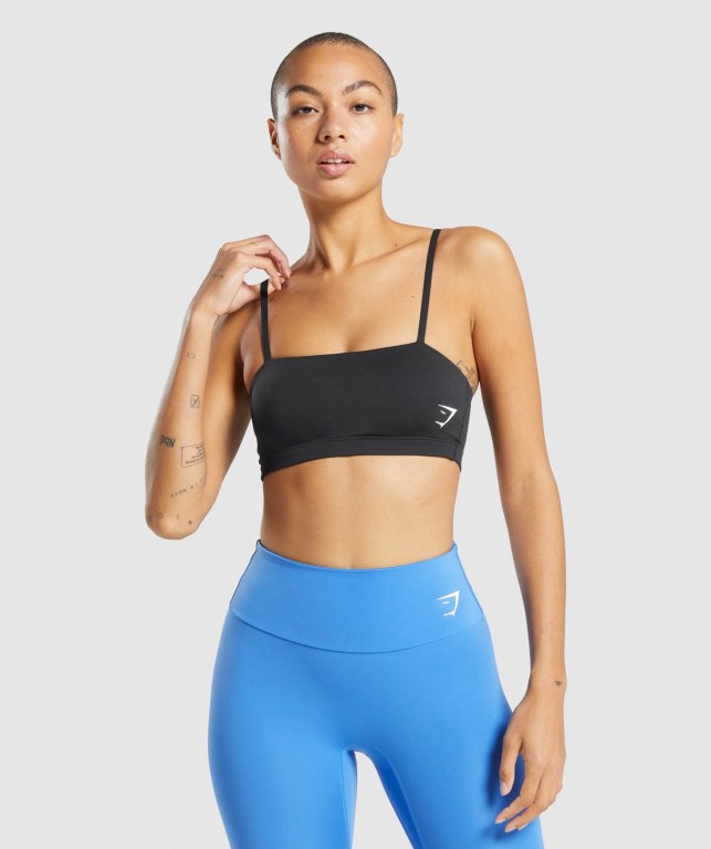 Sujetadores Deportivos Gymshark Entrenamiento Bandeau Negras | BuvfaR5rrmk