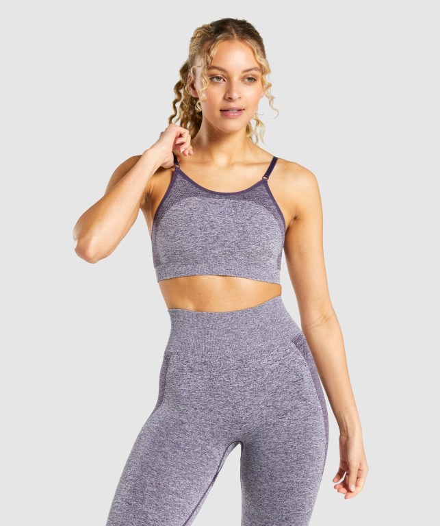 Sujetadores Deportivos Gymshark Flex Tiras Sports Bra Moradas | PPMImXOBbI9