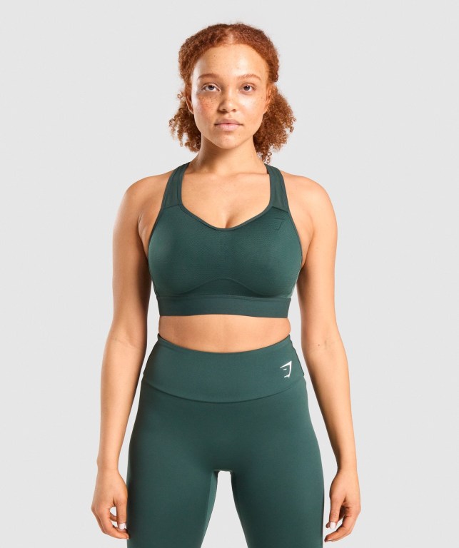 Sujetadores Deportivos Gymshark Ligeros High Support Entrenamiento Sports Bra Verde Oscuro | SBox9xZCgBY