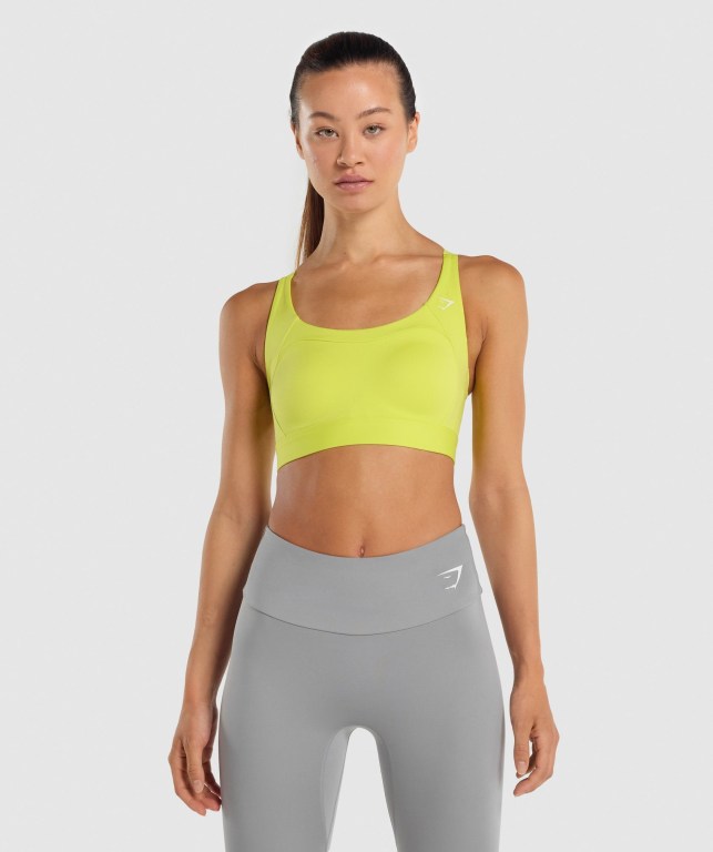 Sujetadores Deportivos Gymshark Racer Back Entrenamiento Sports Bra Amarillo | 1GCNEbOto4o