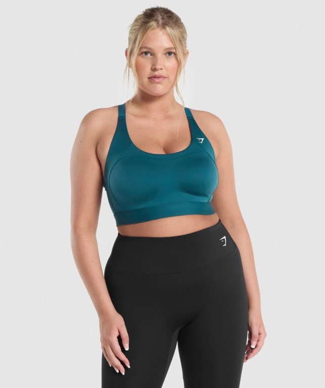 Sujetadores Deportivos Gymshark Racer Back Entrenamiento Sports Bra Turquesa | UimTorRquEl