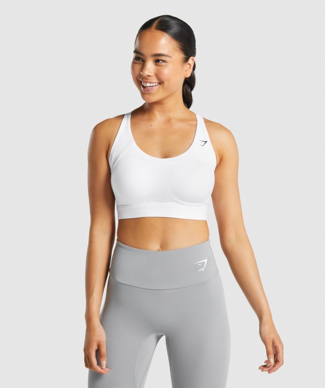 Sujetadores Deportivos Gymshark Racer Back Entrenamiento Sports Bra Blancas | pfwgVq95nrh