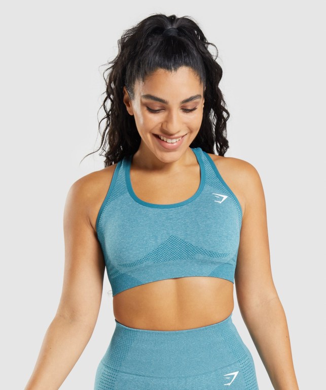 Sujetadores Deportivos Gymshark Vital Seamless 2.0 Sports Bra Turquesa | 55jXKFI298s