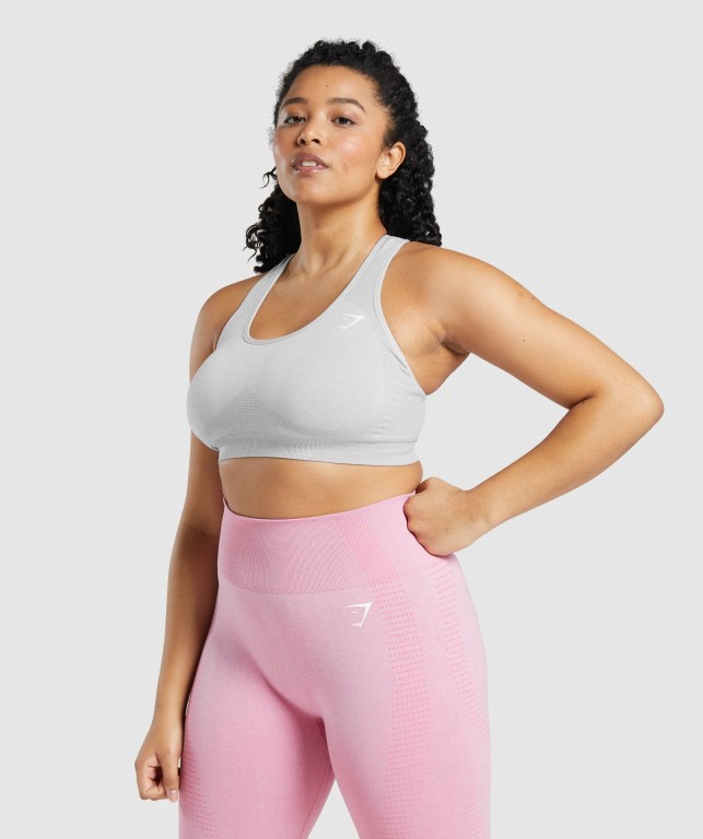 Sujetadores Deportivos Gymshark Vital Seamless 2.0 Sports Bra Gris Claro | KPER5Qzetsn