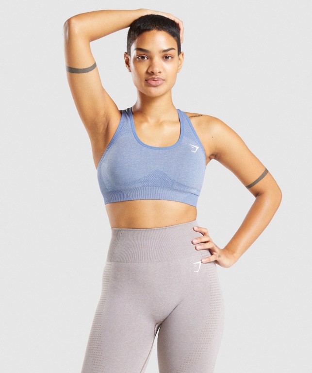 Sujetadores Deportivos Gymshark Vital Seamless 2.0 Sports Bra Azules | KXn4XjA1k69